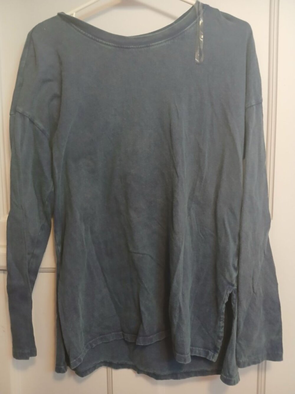 Ultra Flirt Womens M Blue Long Sleeve Shirt